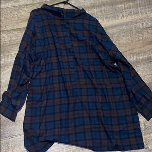 Flannel shirt dress